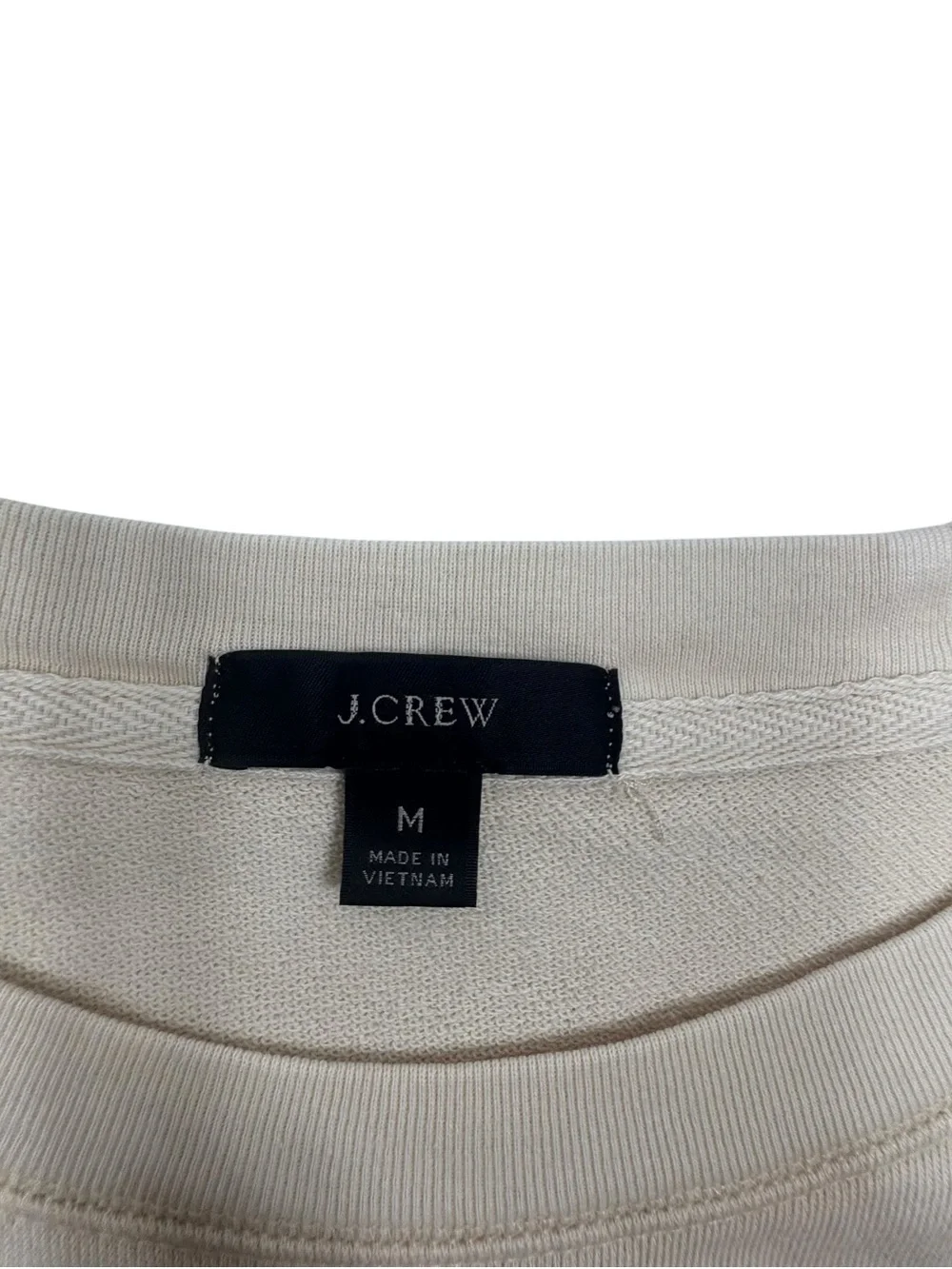 J.Crew Magic Rinse Crewneck Sweatshirt In Natural Size Medium